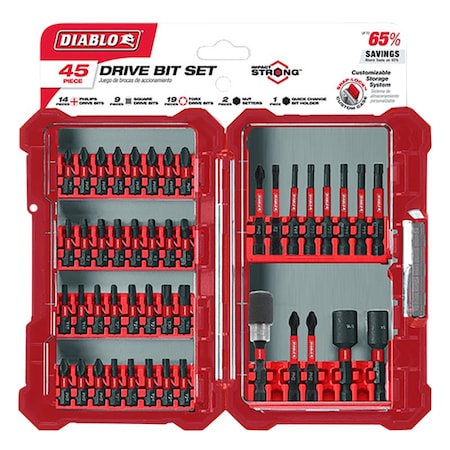 Diablo Diablo Driver Bit Set Black Oxide 45 pc DSC-S45